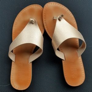 Mad Love Vada Flip Flop Rose Gold EUC